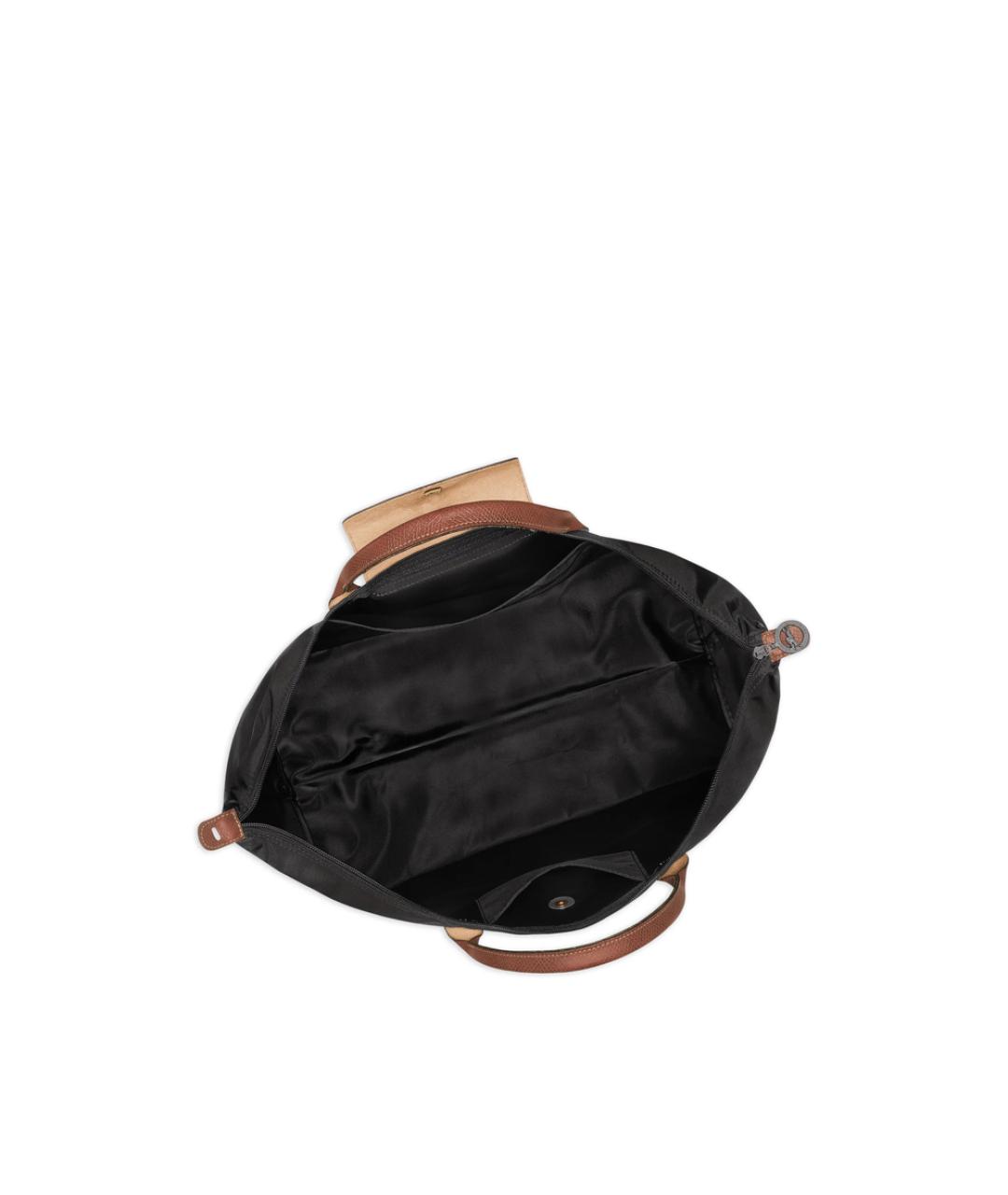 LONGCHAMP Черная тканевая сумка тоут, фото 5