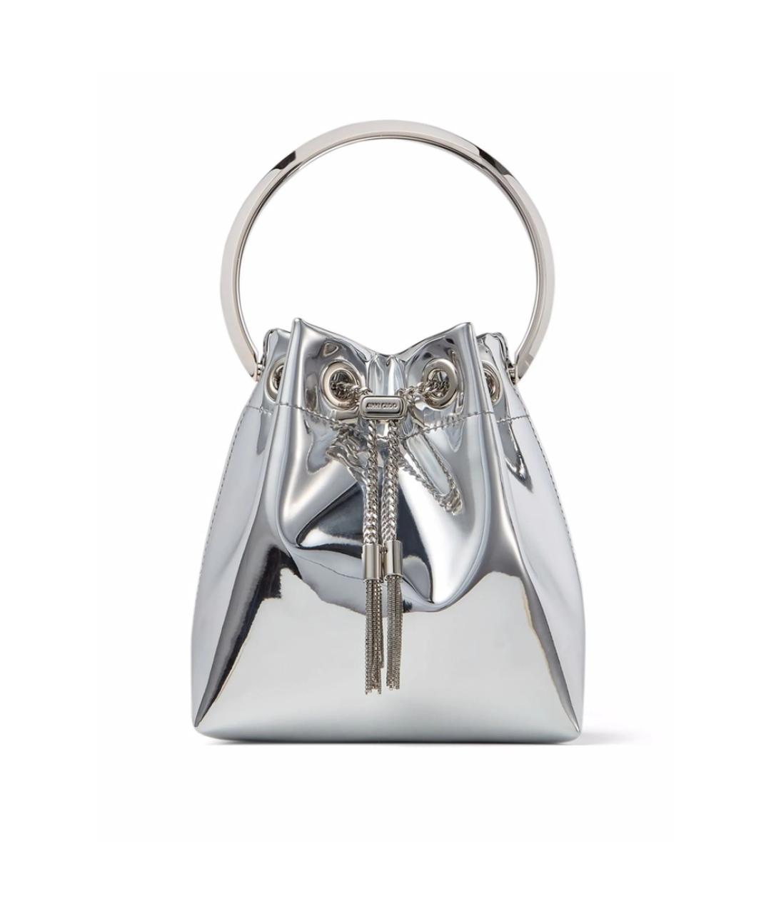 JIMMY CHOO Серебряная сумка с короткими ручками, фото 1