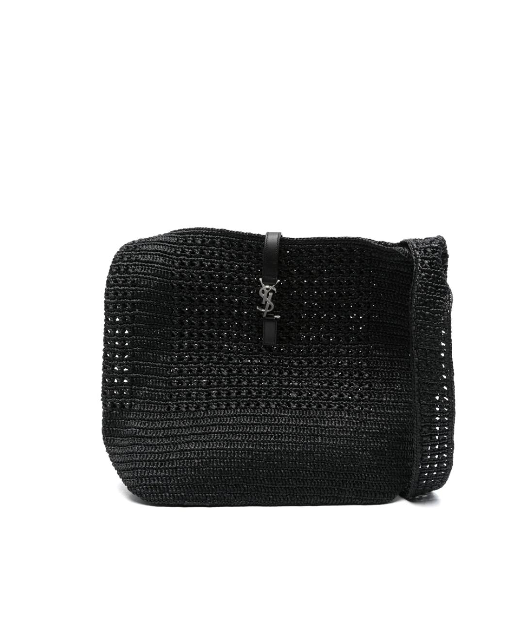 SAINT LAURENT Черная кожаная сумка на плечо, фото 1