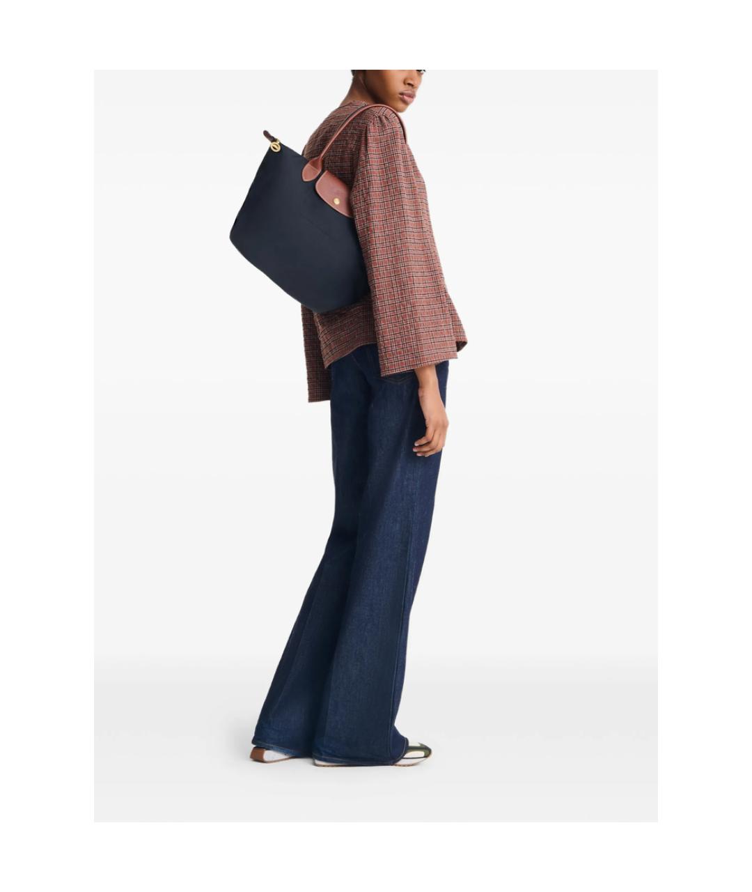 LONGCHAMP Черная синтетическая сумка тоут, фото 3