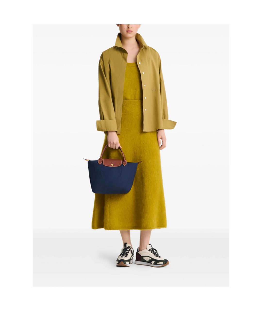 LONGCHAMP Синяя тканевая сумка тоут, фото 4