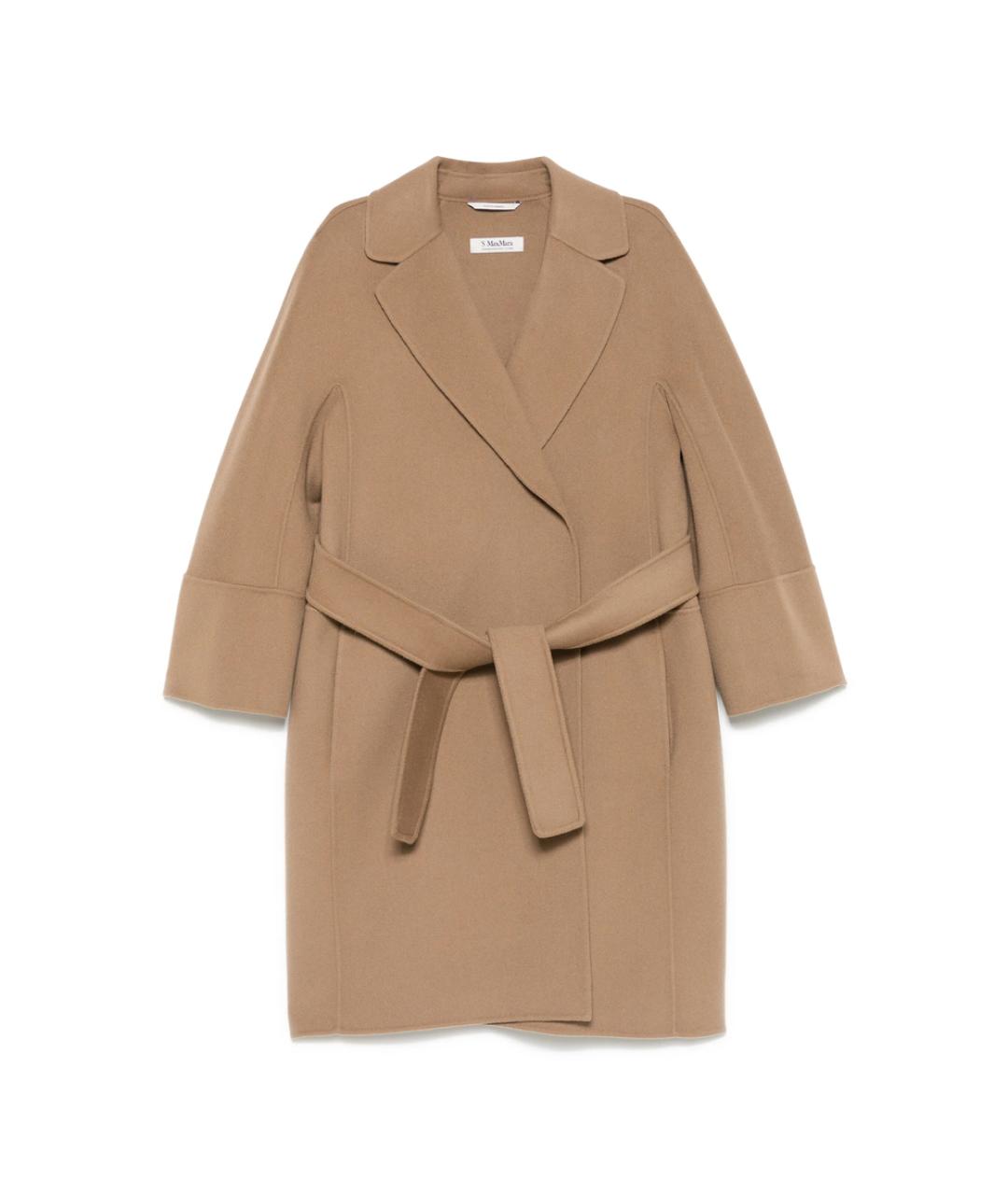 'S MAX MARA Бежевое шерстяное пальто, фото 1