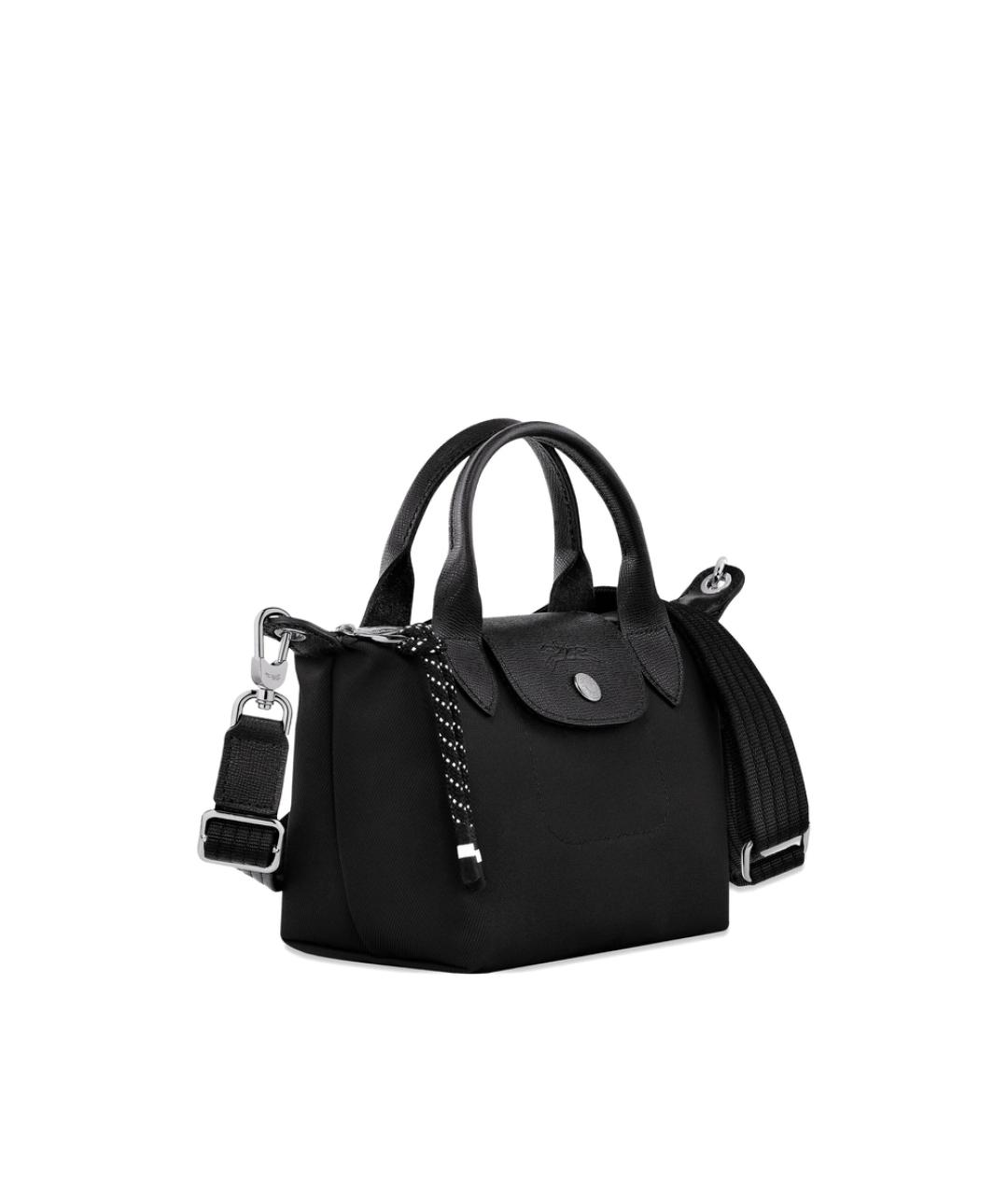 LONGCHAMP Черная тканевая сумка тоут, фото 2