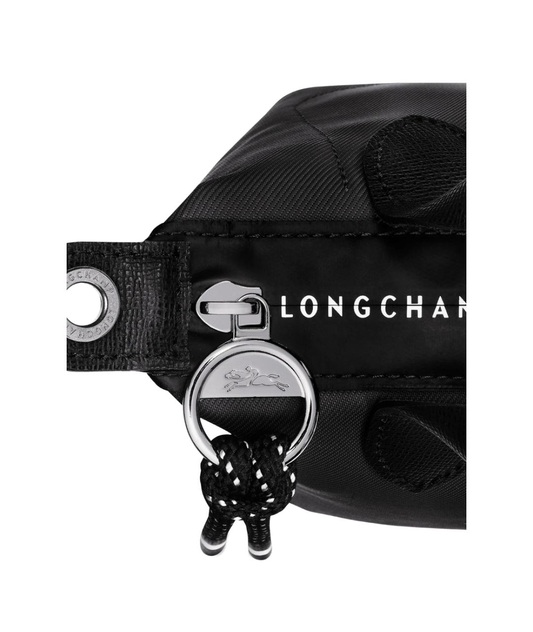 LONGCHAMP Черная тканевая сумка тоут, фото 4