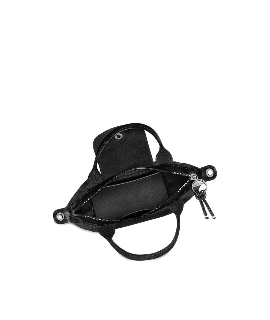LONGCHAMP Черная тканевая сумка тоут, фото 5