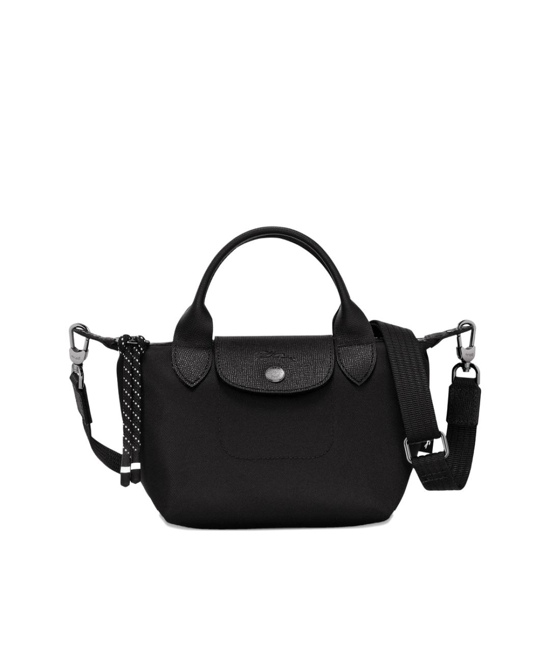 LONGCHAMP Черная тканевая сумка тоут, фото 1