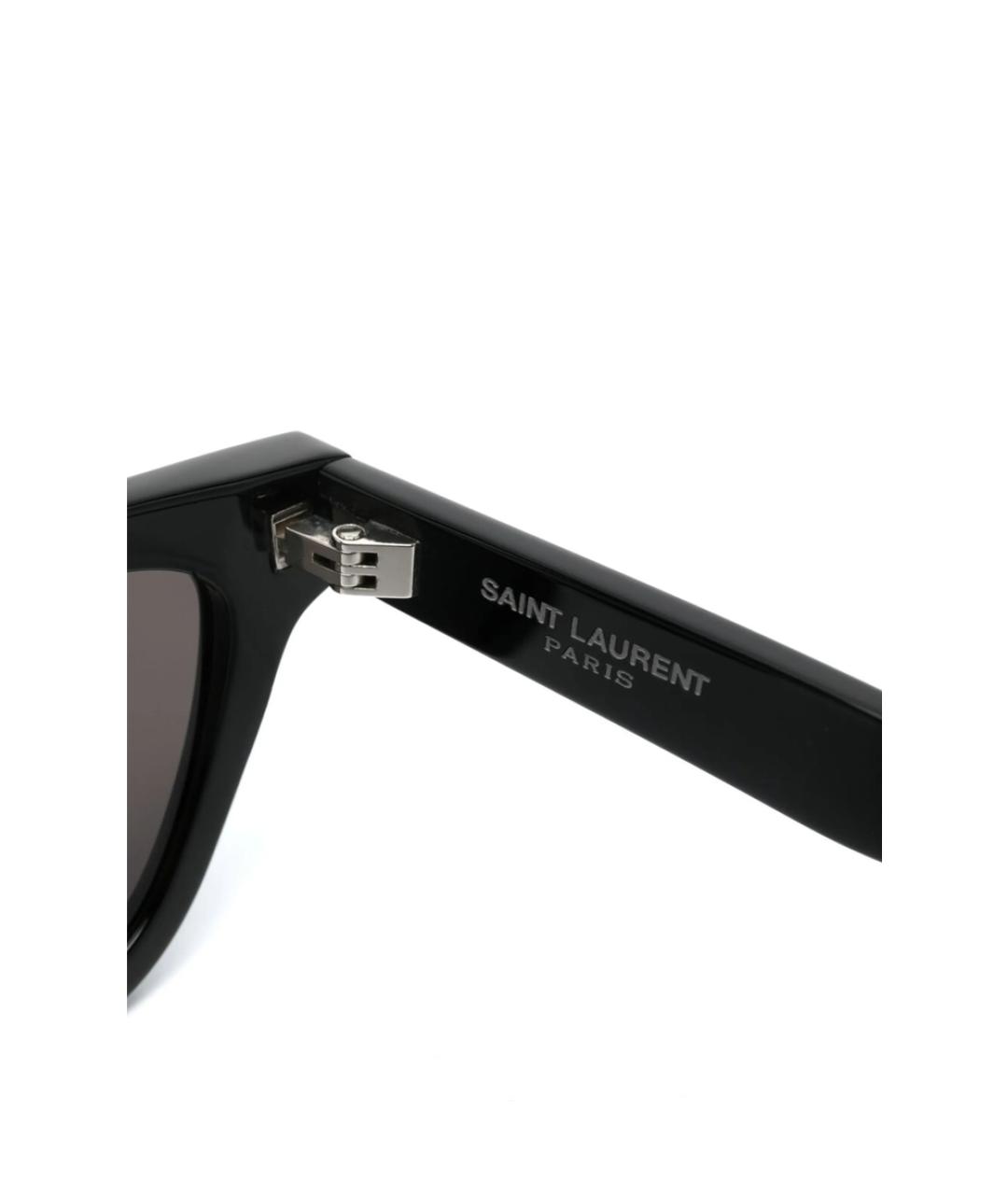 SAINT LAURENT Черные пластиковые солнцезащитные очки, фото 2