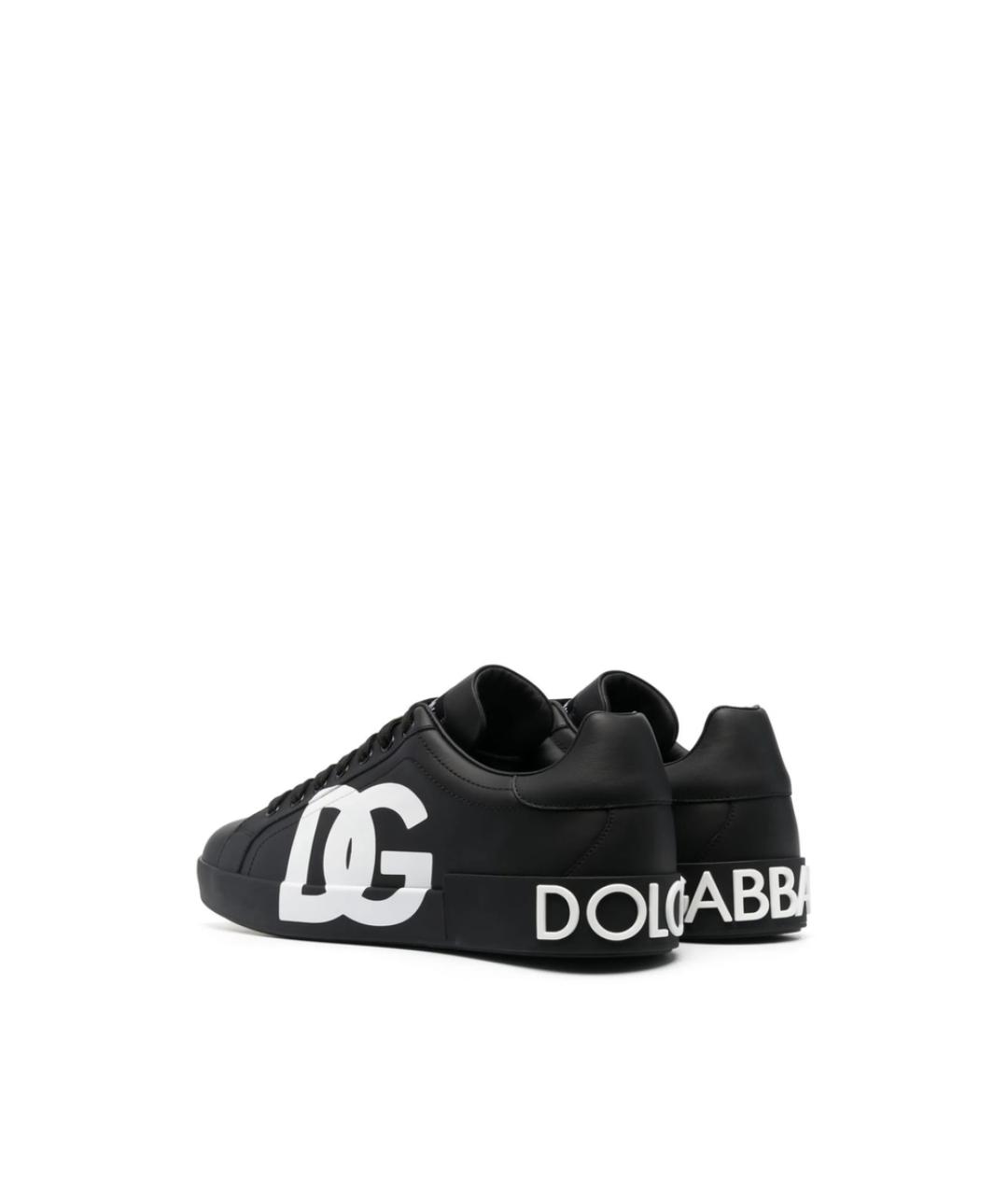 DOLCE&GABBANA Черные низкие кроссовки / кеды, фото 3