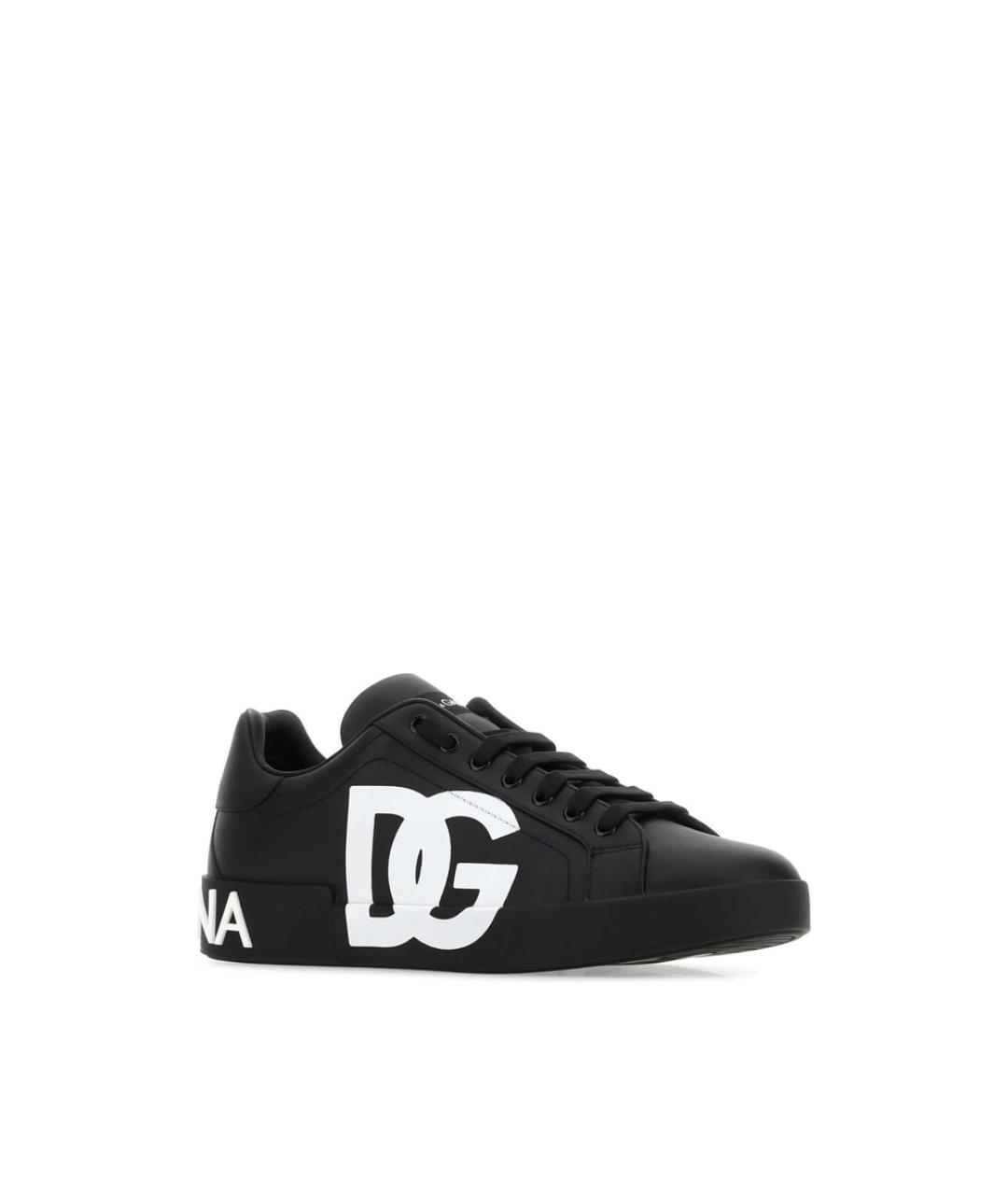 DOLCE&GABBANA Черные низкие кроссовки / кеды, фото 4