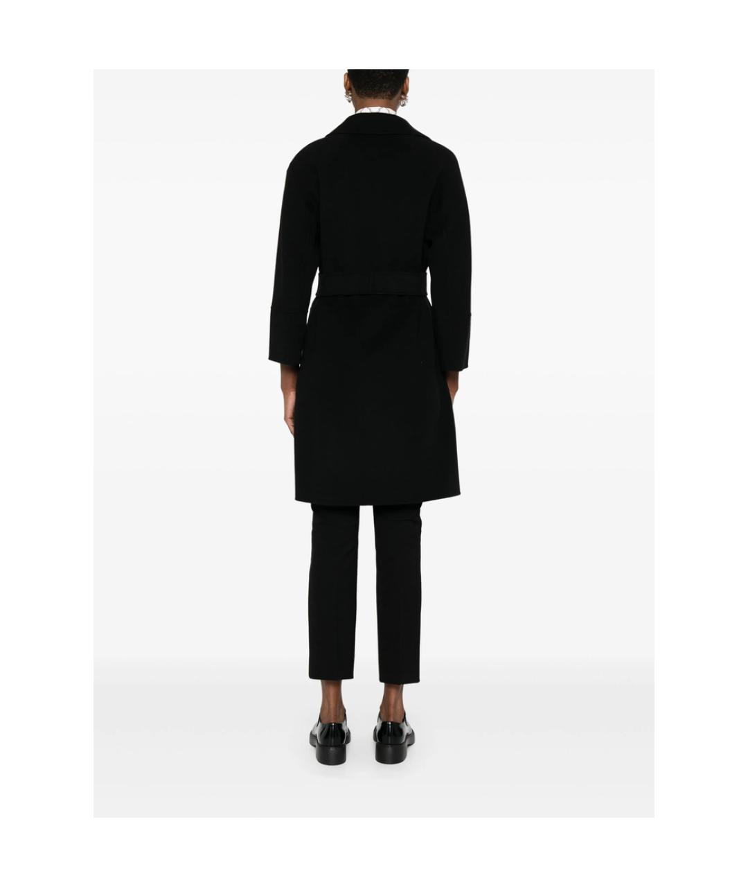 'S MAX MARA Черное шерстяное пальто, фото 3