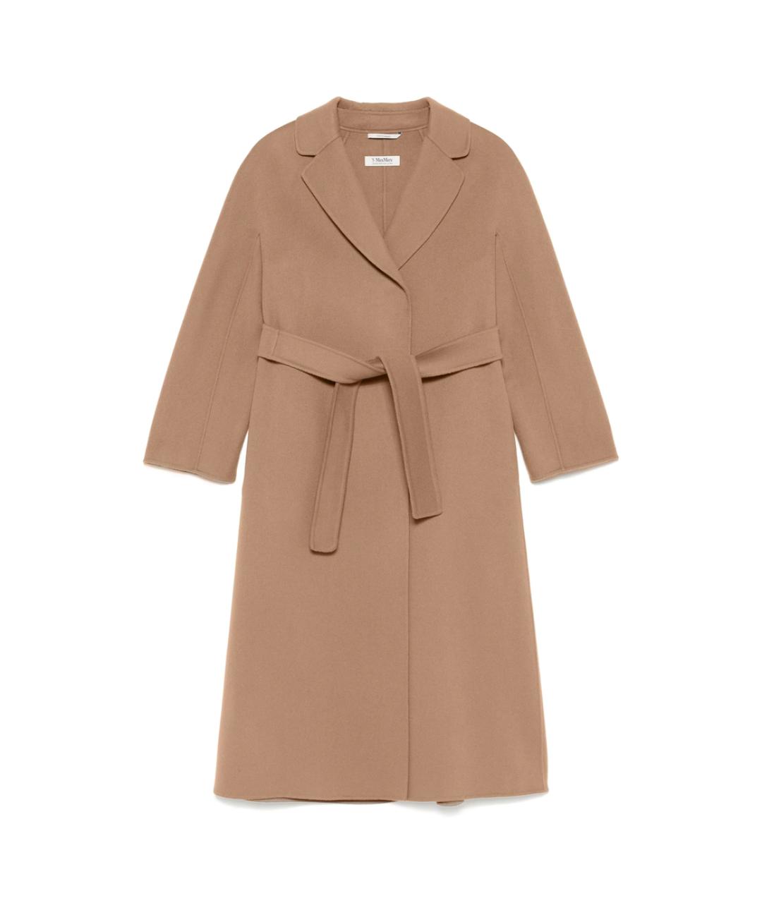'S MAX MARA Бежевое шерстяное пальто, фото 1