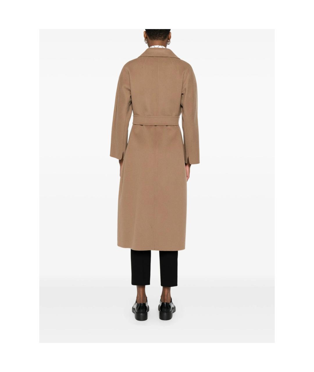 'S MAX MARA Бежевое шерстяное пальто, фото 4