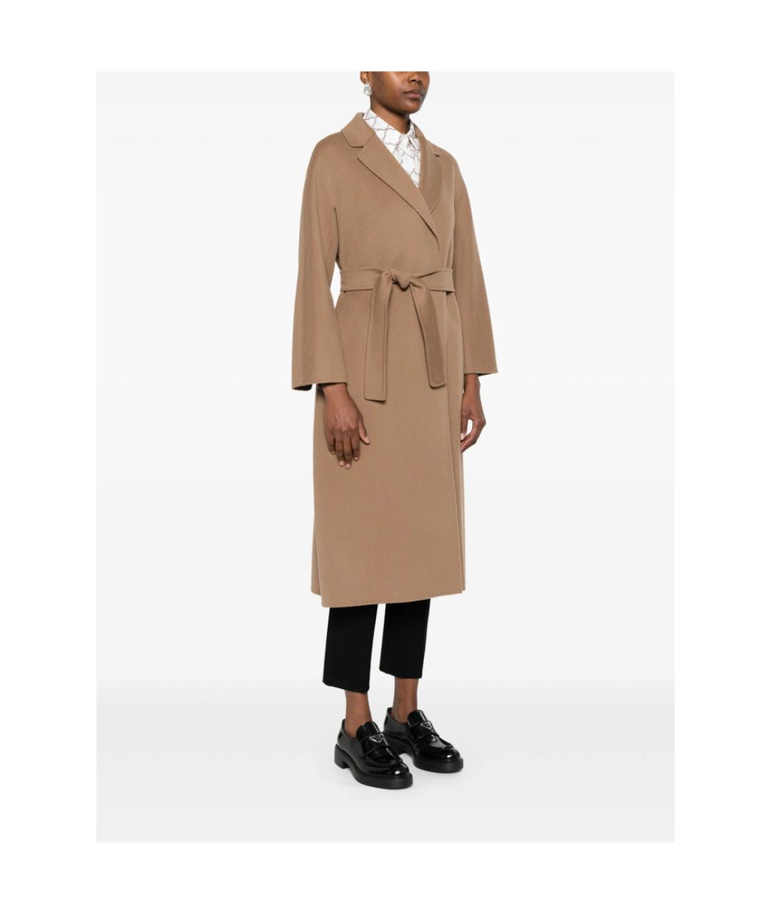 'S MAX MARA Бежевое шерстяное пальто, фото 3