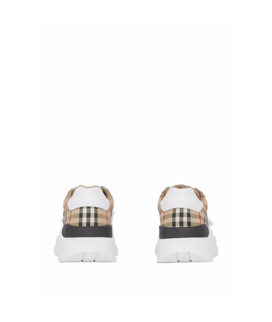 BURBERRY Мульти текстильные низкие кроссовки / кеды, фото 2