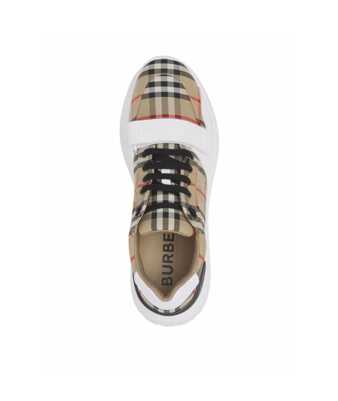 BURBERRY Мульти текстильные низкие кроссовки / кеды, фото 3