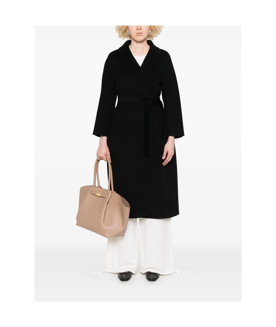 'S MAX MARA Черное шерстяное пальто, фото 3