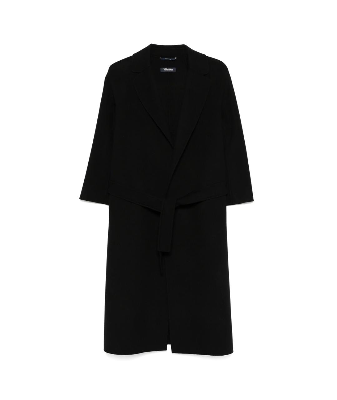 'S MAX MARA Черное шерстяное пальто, фото 1