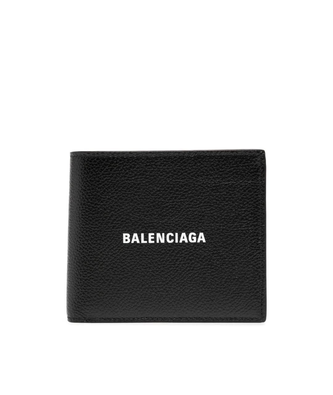 BALENCIAGA Черный кожаный кошелек, фото 1