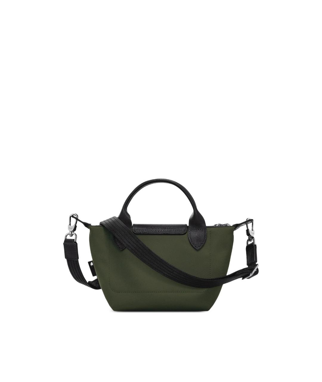 LONGCHAMP Зеленая тканевая сумка на плечо, фото 2