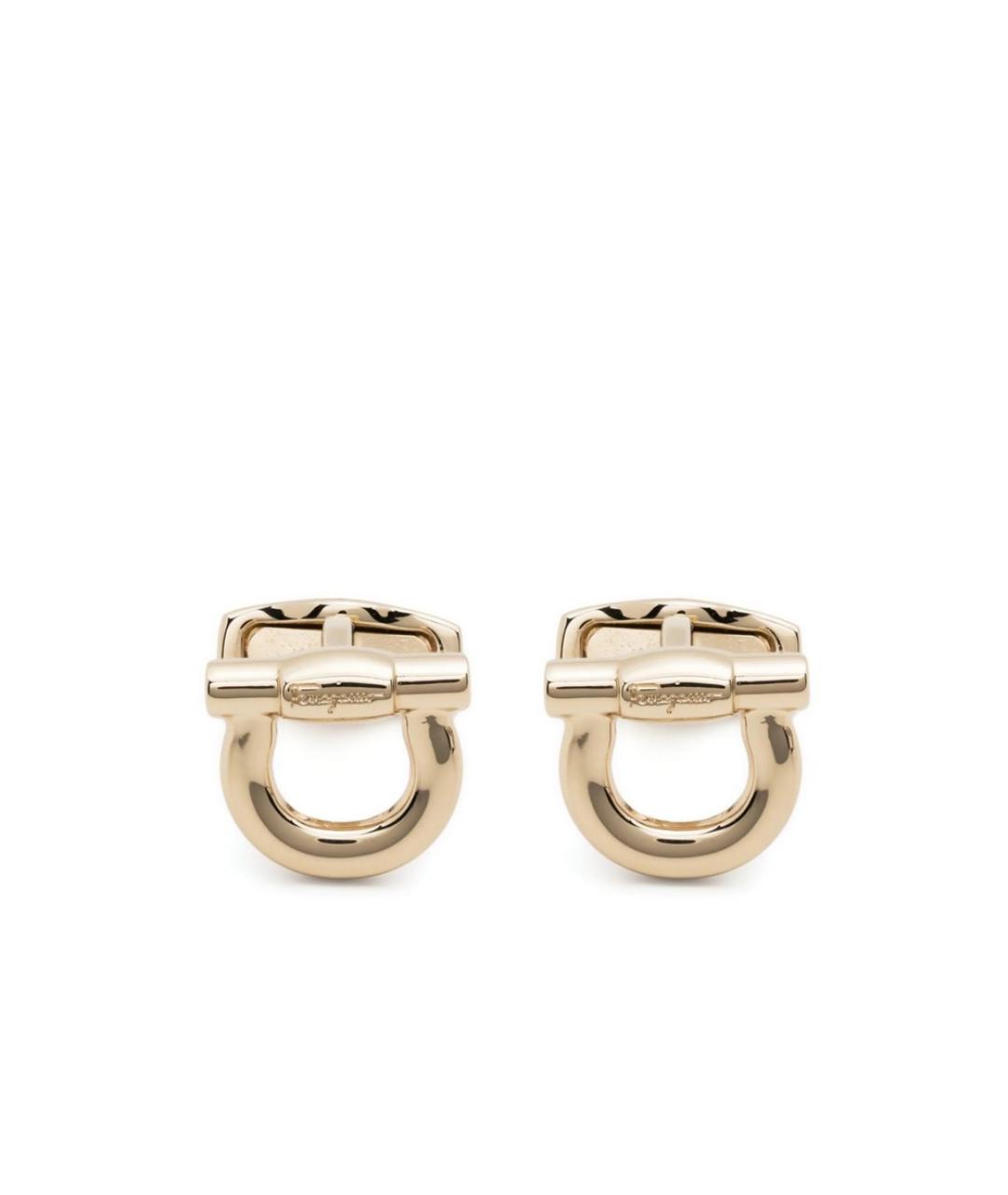 FERRAGAMO Золотые металлические запонки, фото 1