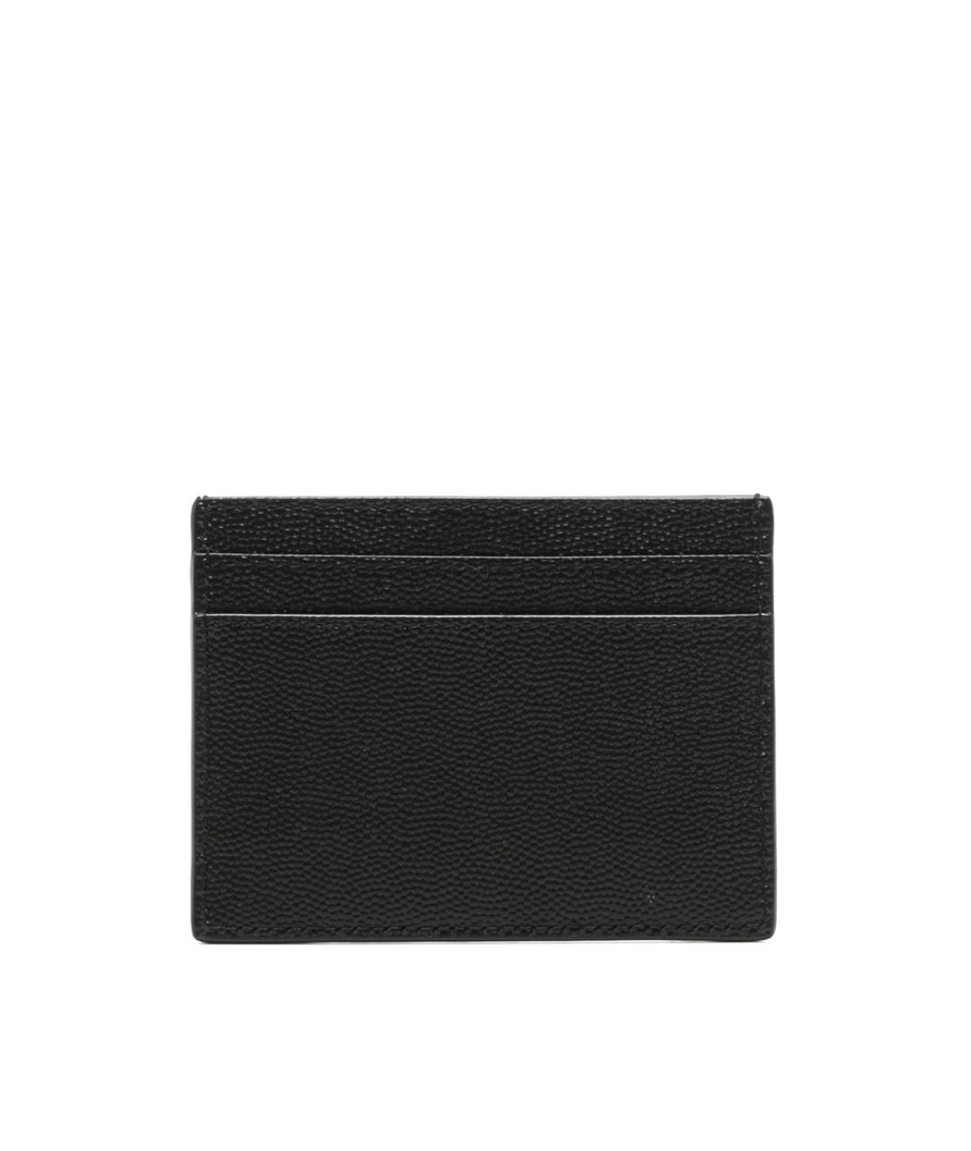 SAINT LAURENT Черный кожаный кардхолдер, фото 3