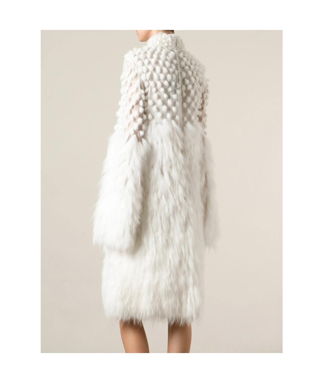 ALEXANDER MCQUEEN Белое шелковое коктейльное платье, фото 4