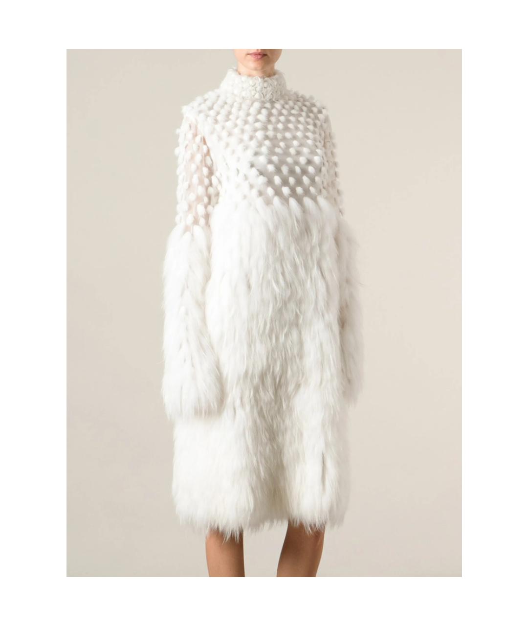 ALEXANDER MCQUEEN Белое шелковое коктейльное платье, фото 3