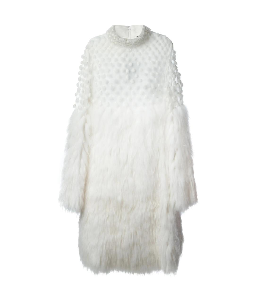 ALEXANDER MCQUEEN Белое шелковое коктейльное платье, фото 1