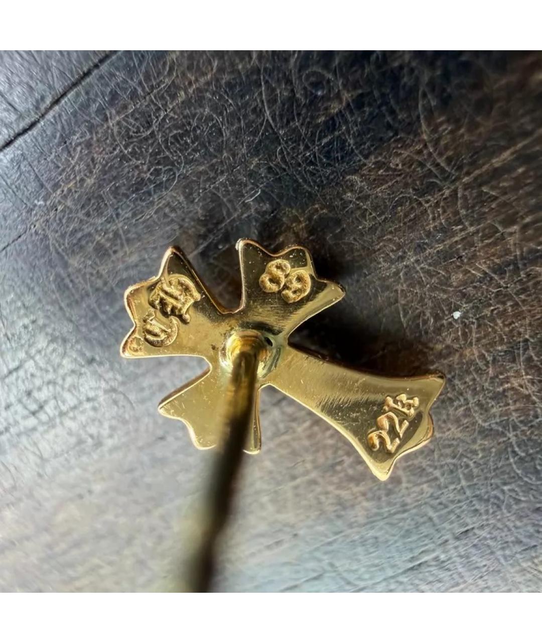 CHROME HEARTS Золотые серьги из желтого золота, фото 3