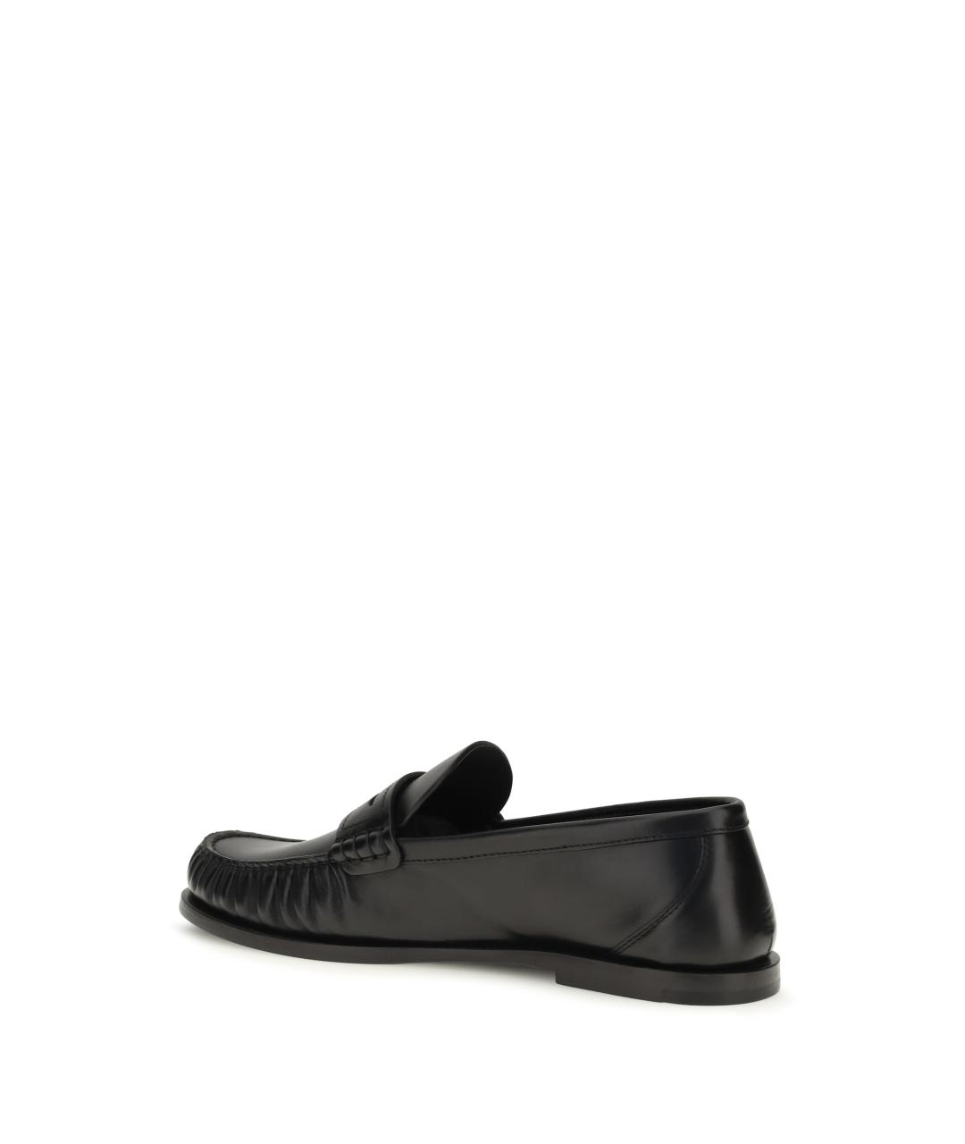 SAINT LAURENT Черные кожаные лоферы, фото 3