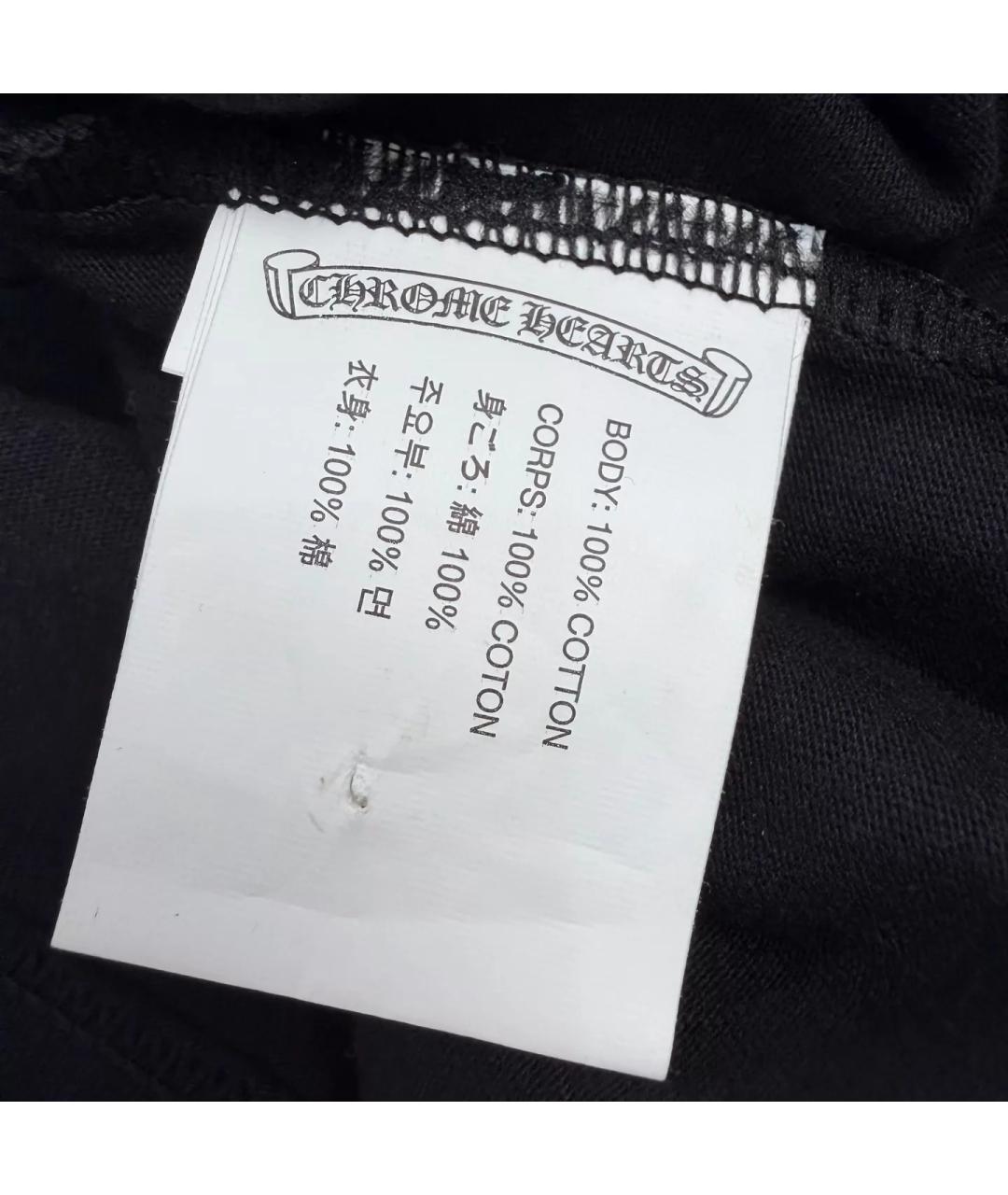 CHROME HEARTS Черная хлопковая футболка, фото 2