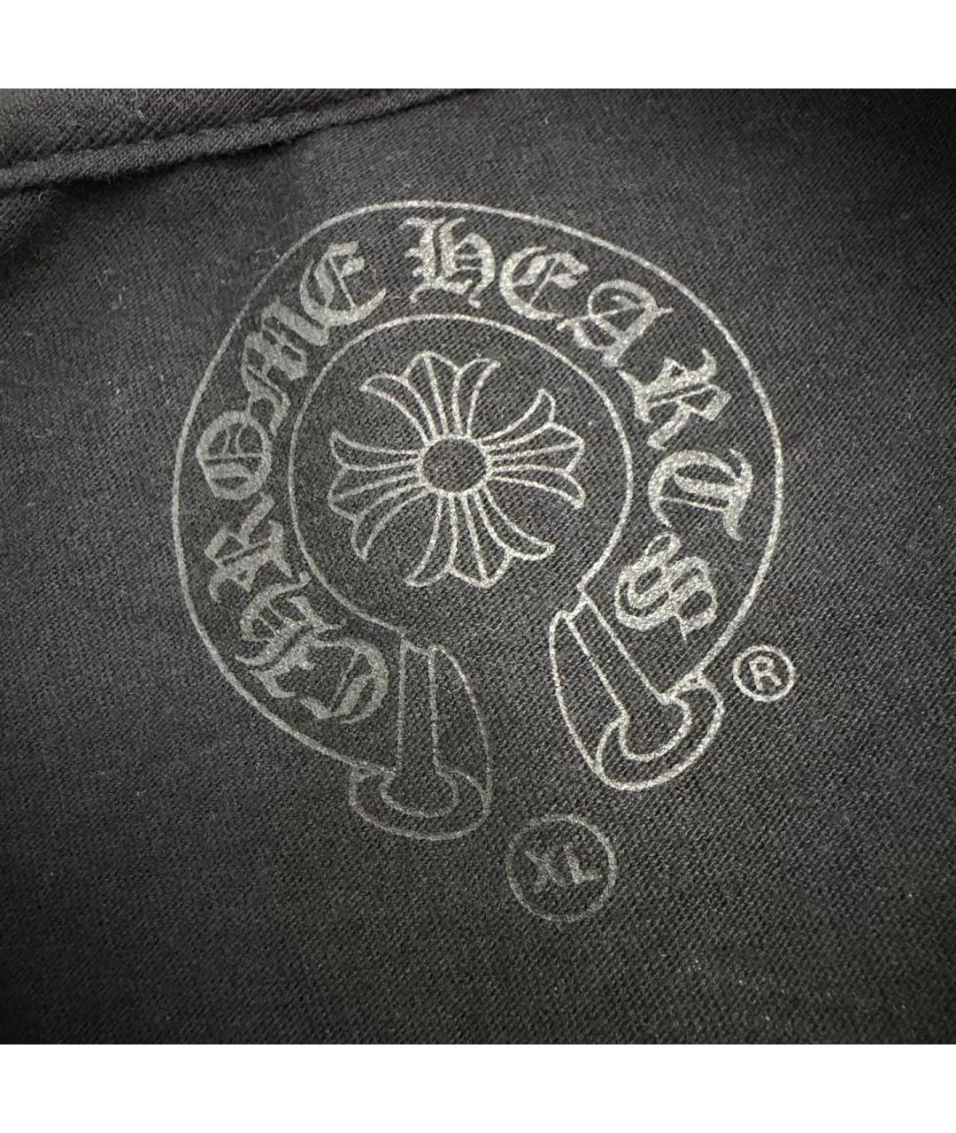 CHROME HEARTS Черная хлопковая футболка, фото 3