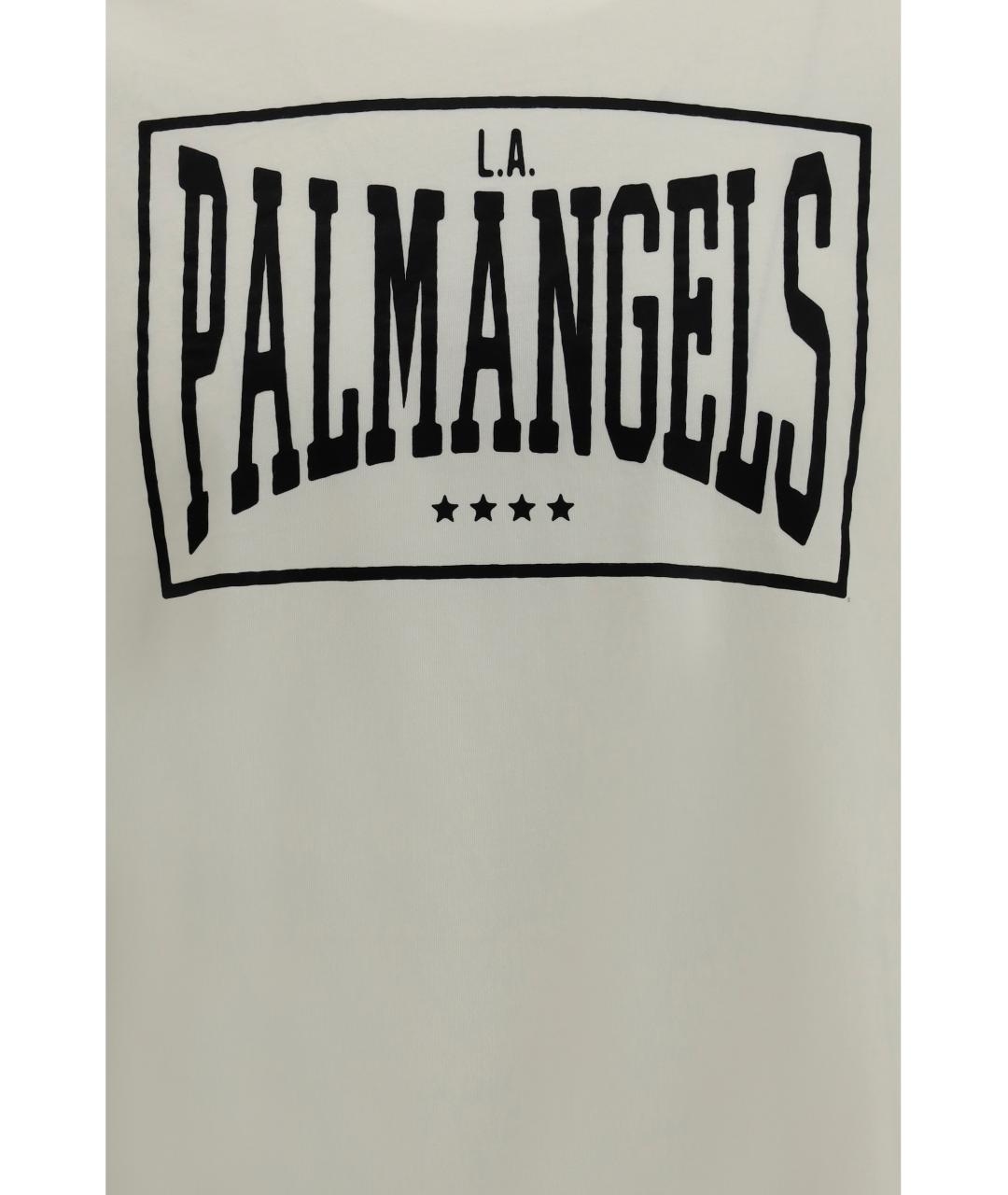 PALM ANGELS Белая хлопковая футболка, фото 3