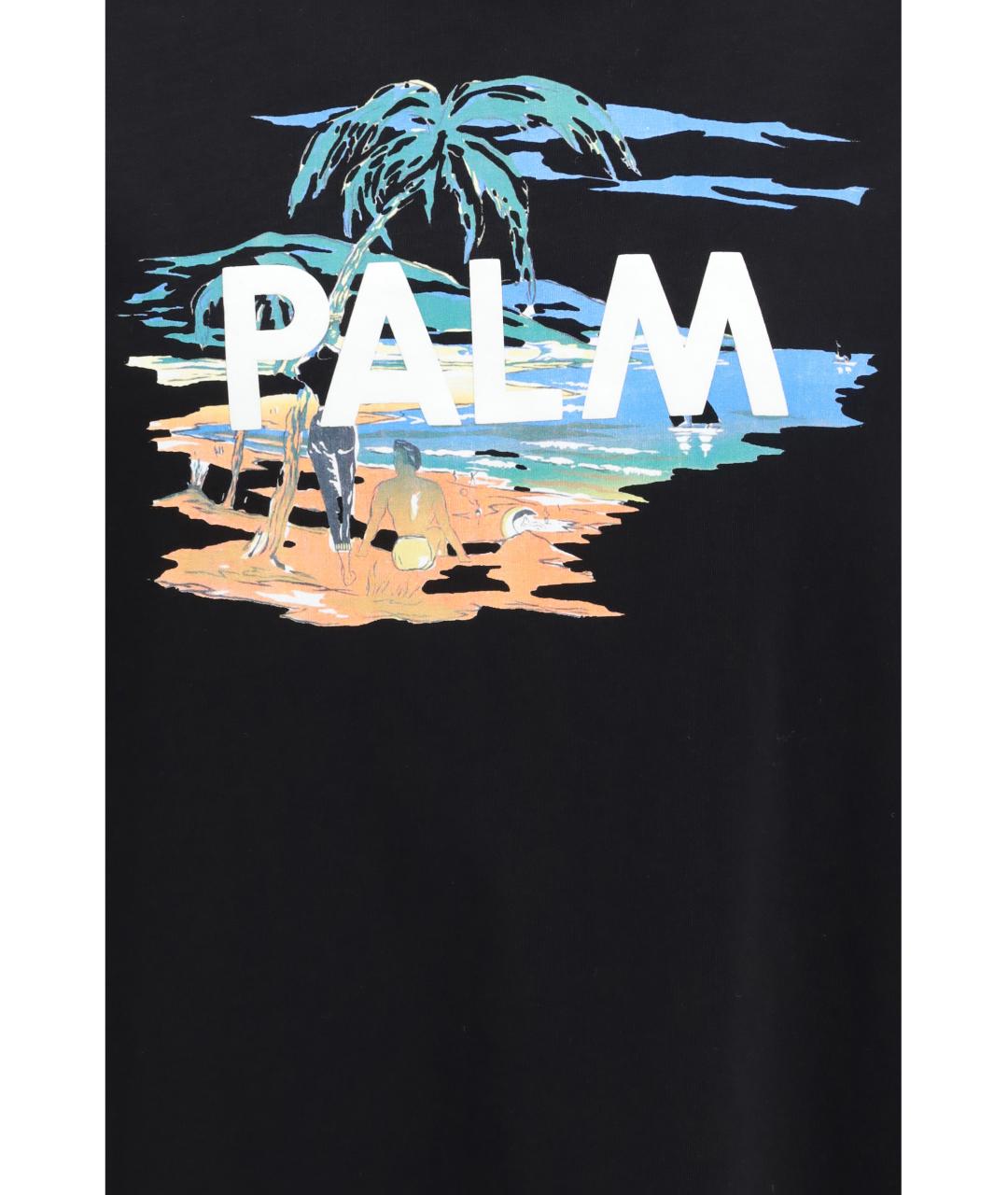 PALM ANGELS Черная хлопковая футболка, фото 3