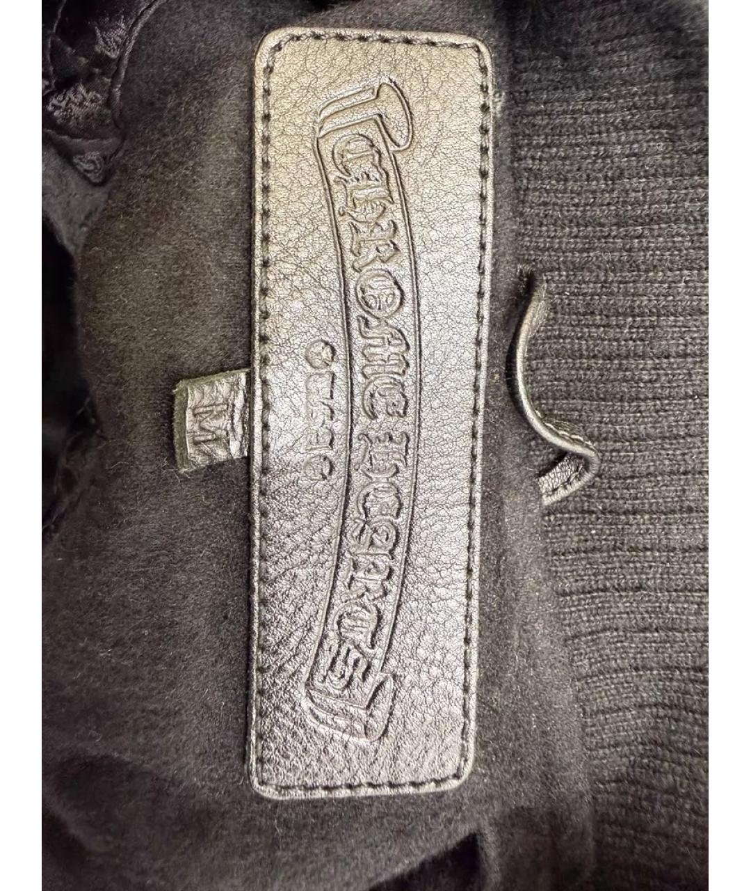 CHROME HEARTS Черная кожаная куртка, фото 5