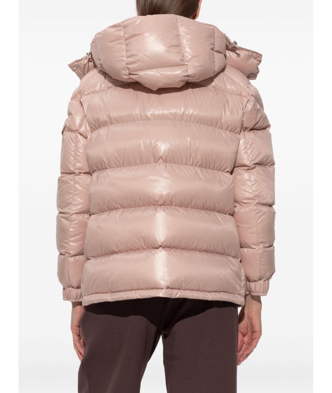 MONCLER Розовая полиамидовая куртка, фото 3