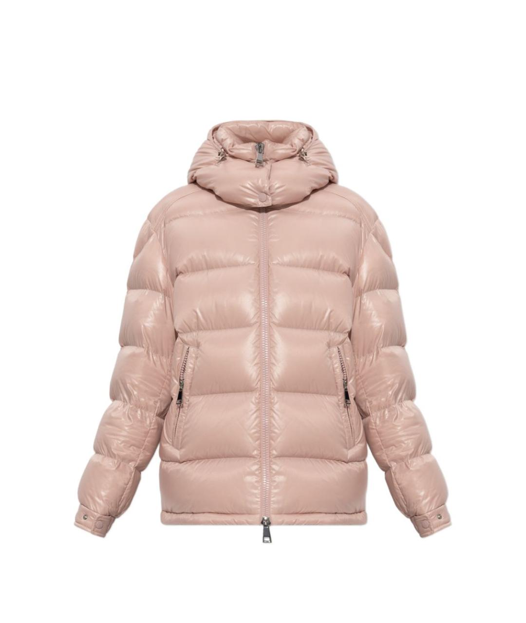 MONCLER Розовая полиамидовая куртка, фото 1