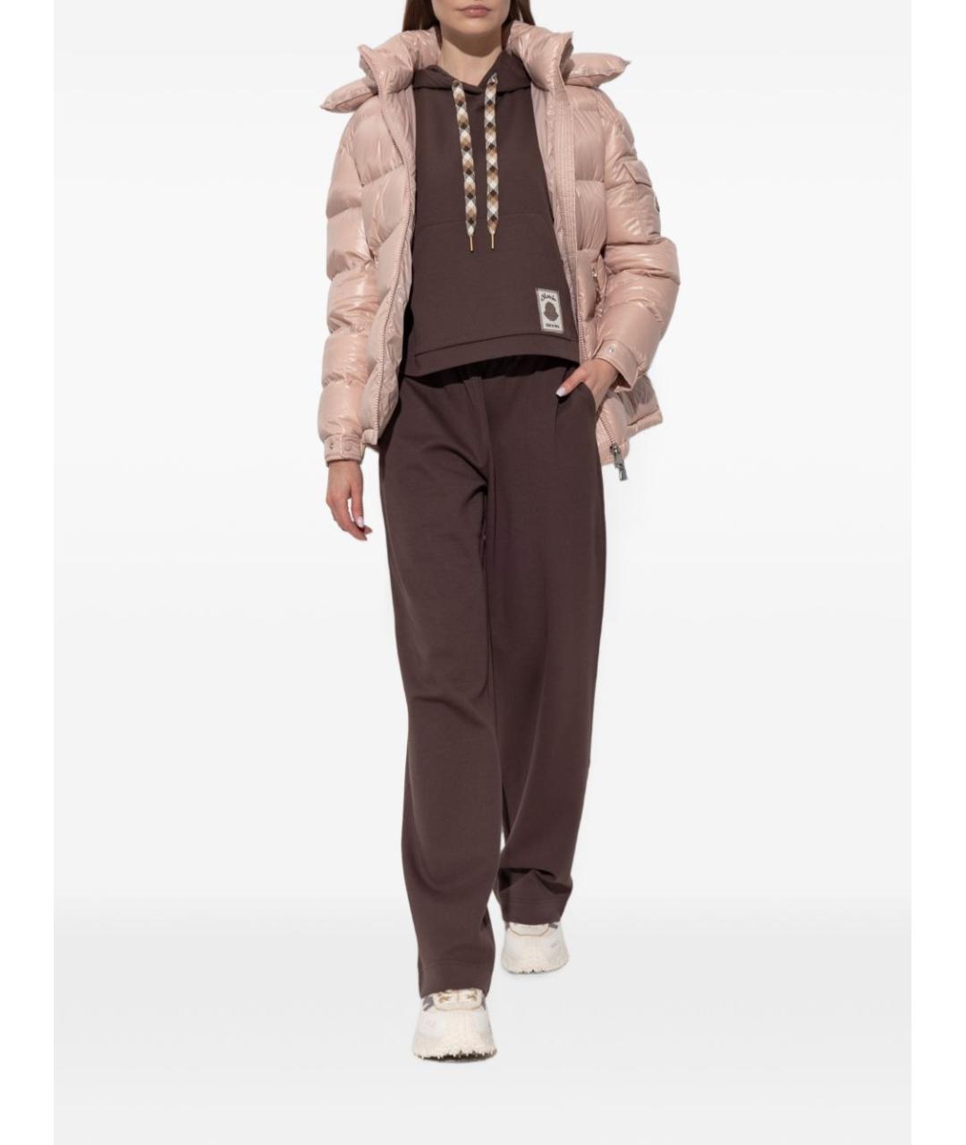 MONCLER Розовая полиамидовая куртка, фото 5