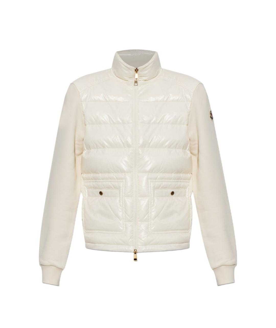 MONCLER Белая полиамидовая куртка, фото 1