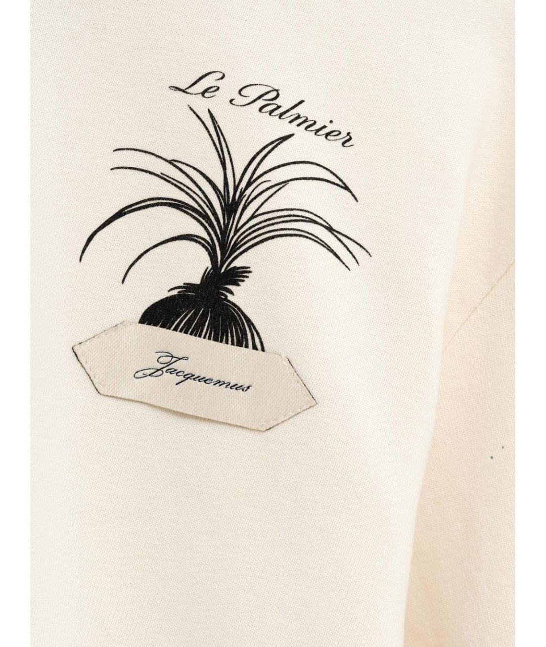 JACQUEMUS Бежевая хлопковая футболка, фото 2