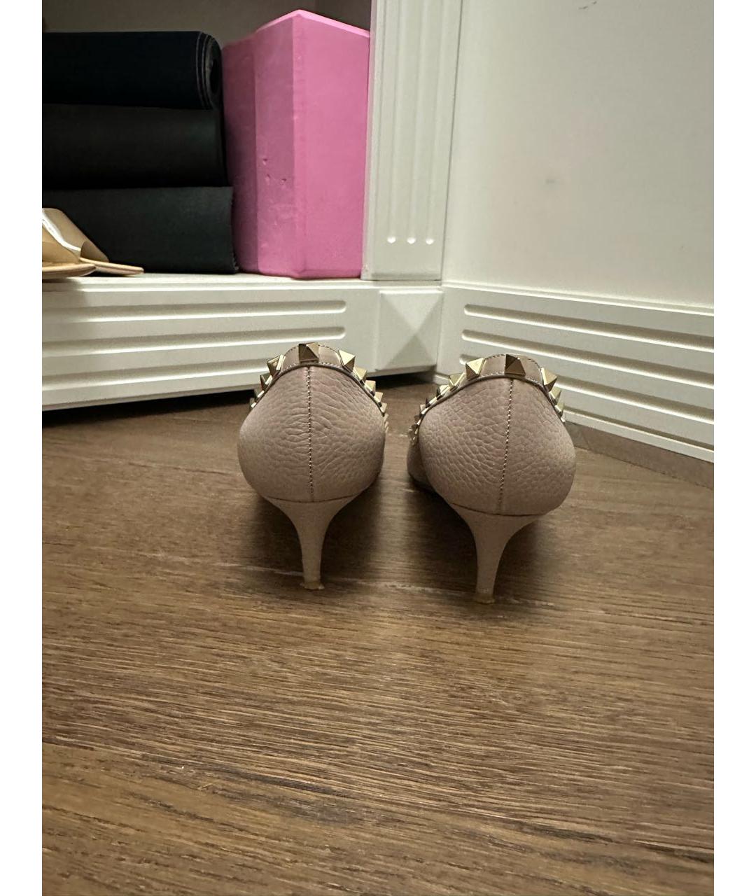 VALENTINO Розовые кожаные туфли, фото 4