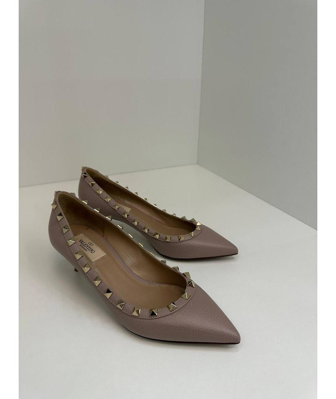 VALENTINO Розовые кожаные туфли, фото 5