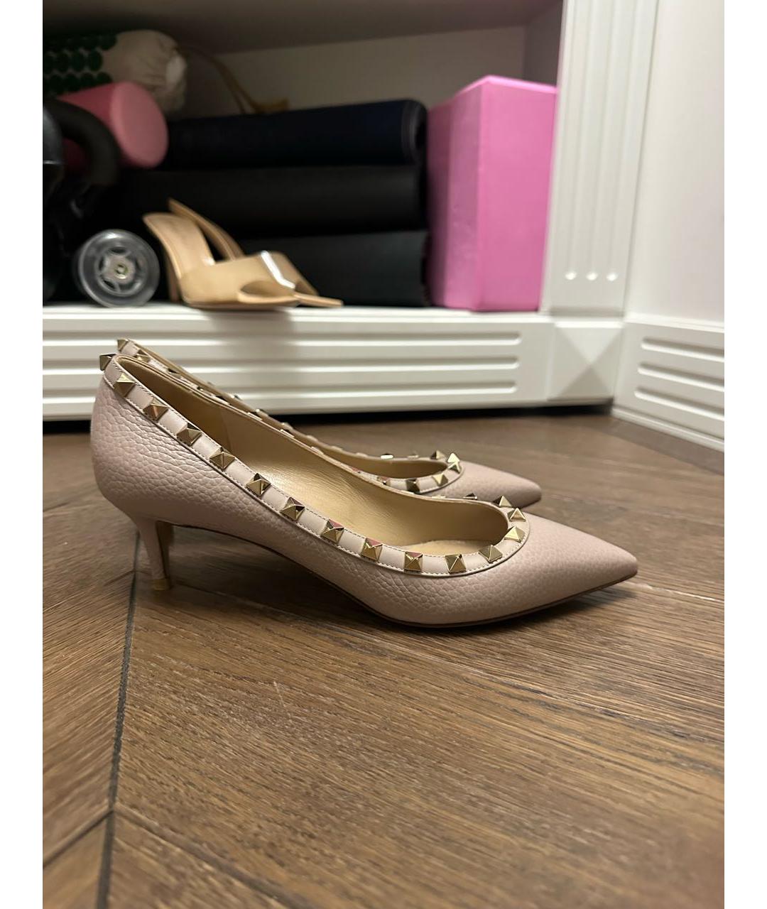 VALENTINO Розовые кожаные туфли, фото 3
