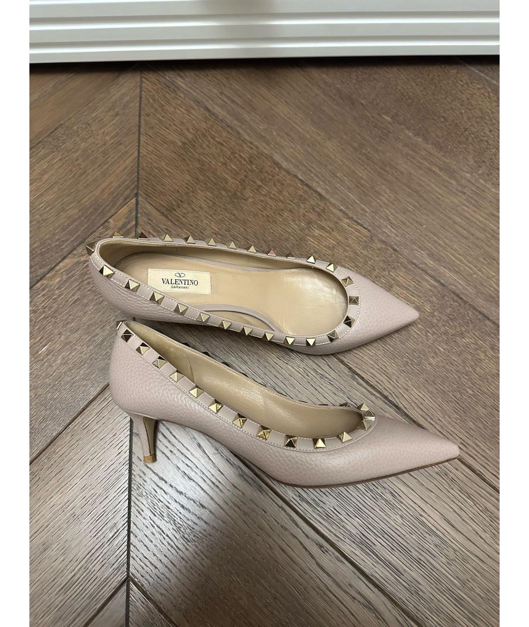 VALENTINO Розовые кожаные туфли, фото 2