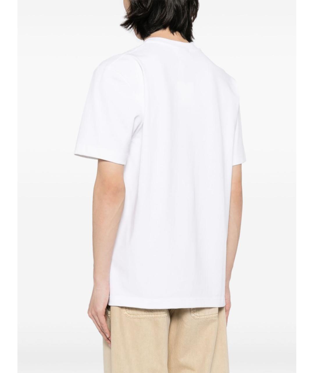 JACQUEMUS Белая хлопковая футболка, фото 4