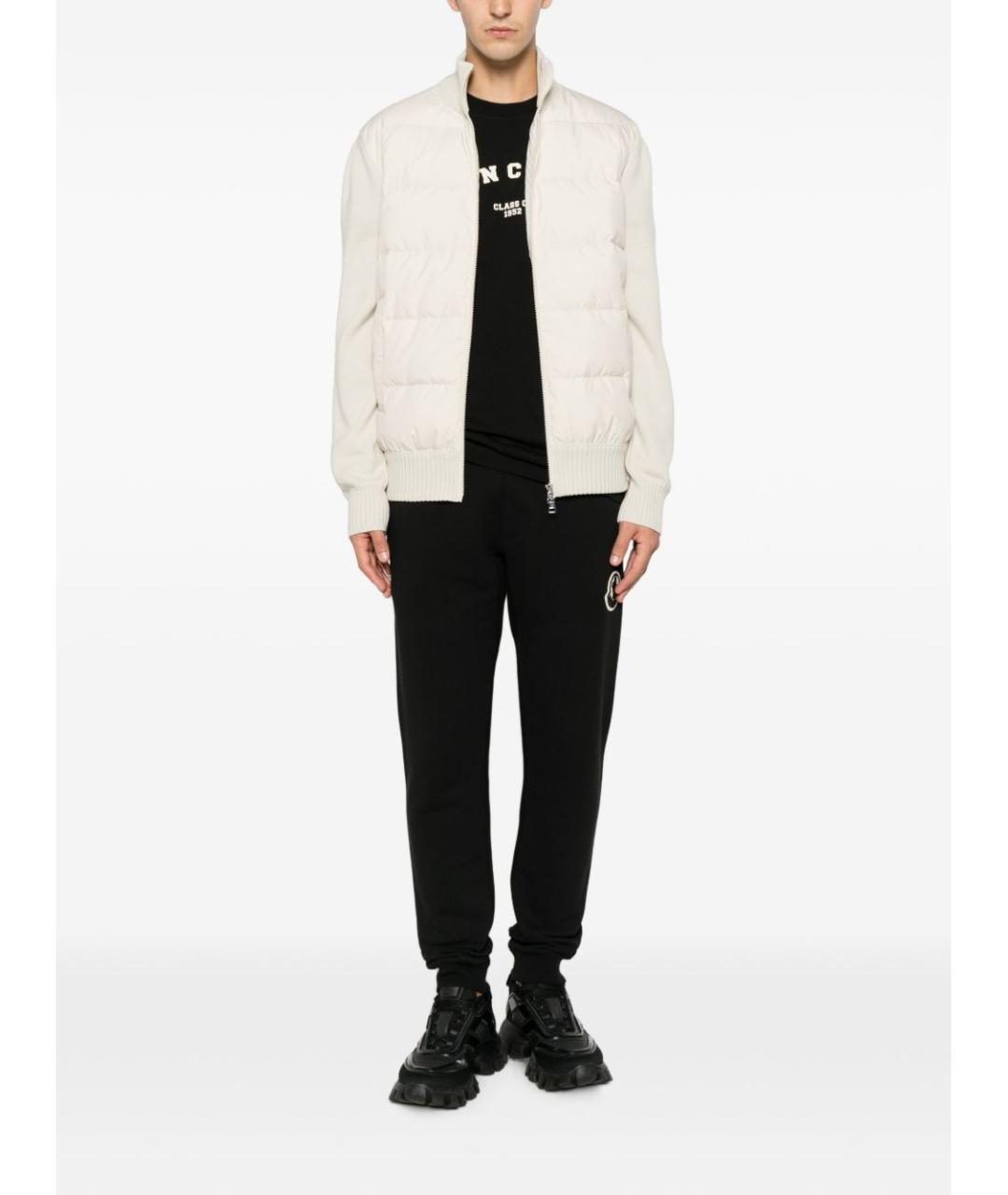 MONCLER Черные хлопковые повседневные брюки, фото 4