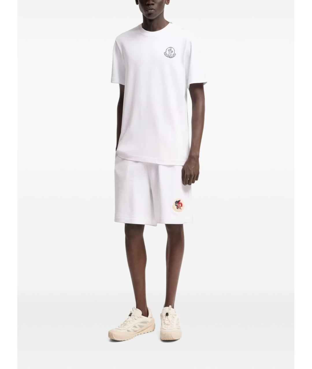 MONCLER Белая хлопковая футболка, фото 3