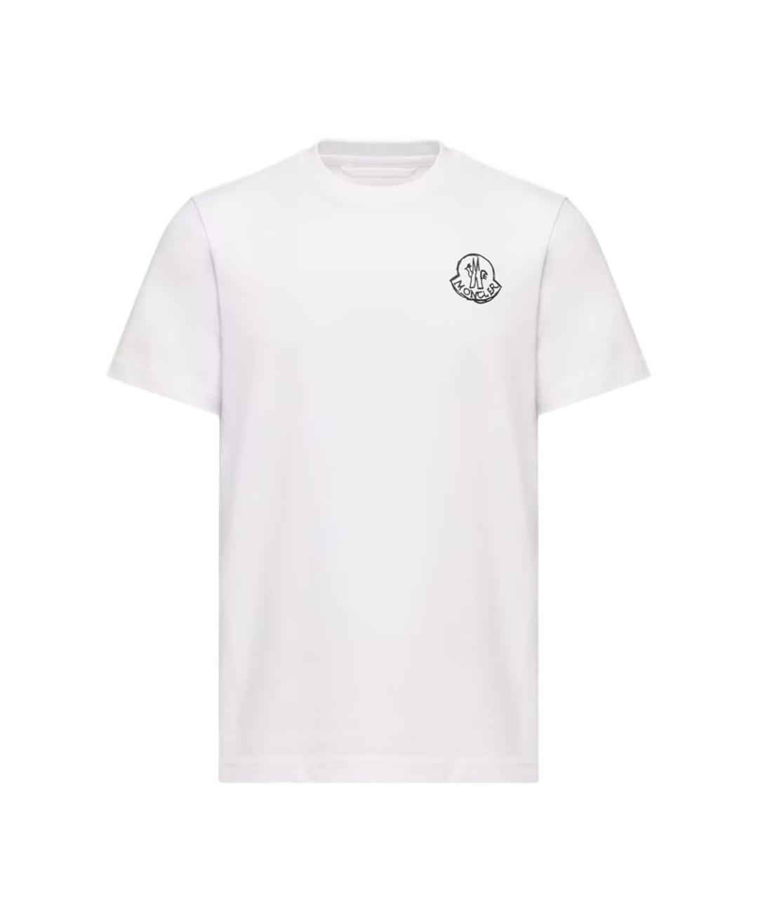 MONCLER Белая хлопковая футболка, фото 1
