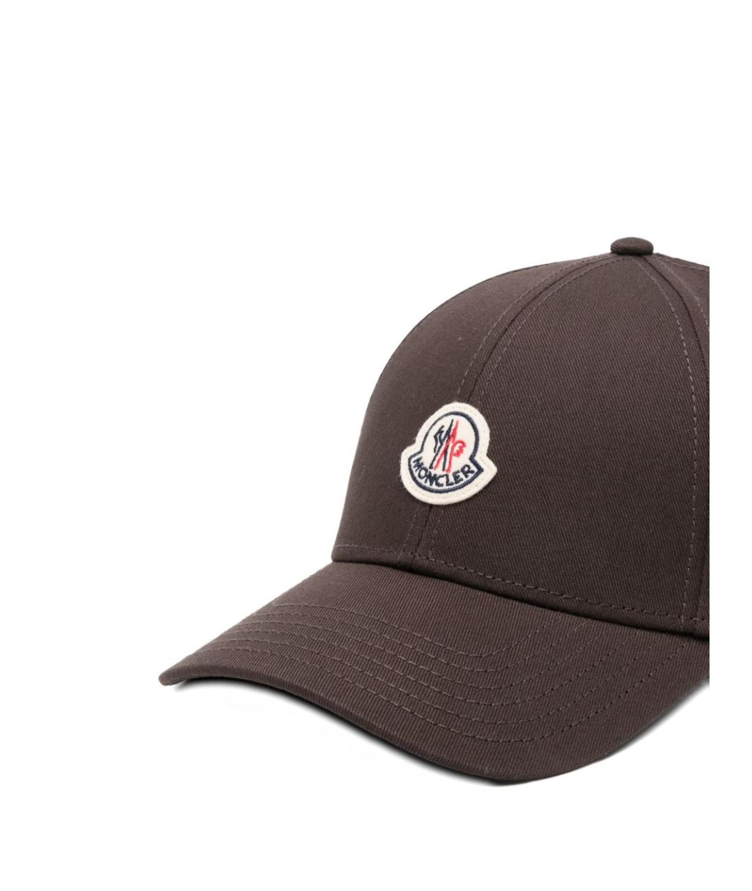 MONCLER Коричневая хлопковая кепка/бейсболка, фото 2