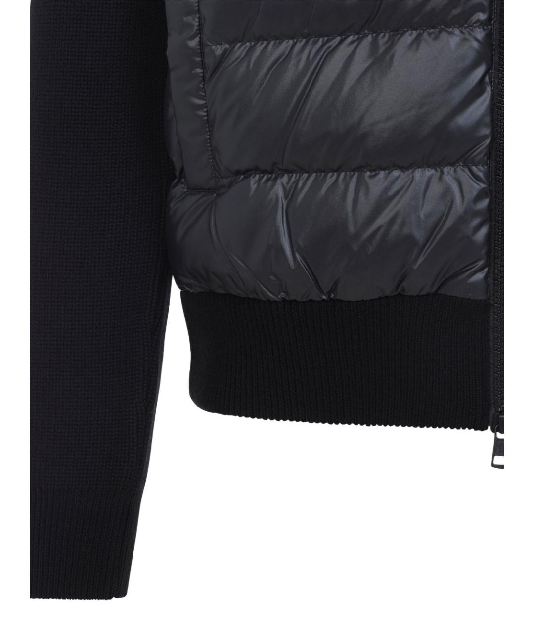 MONCLER Черная полиэстеровая куртка, фото 4